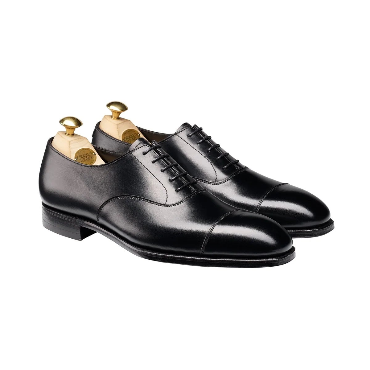 Crockett & Jones Audley Black Captoe Oxford - Cedarhurst New York