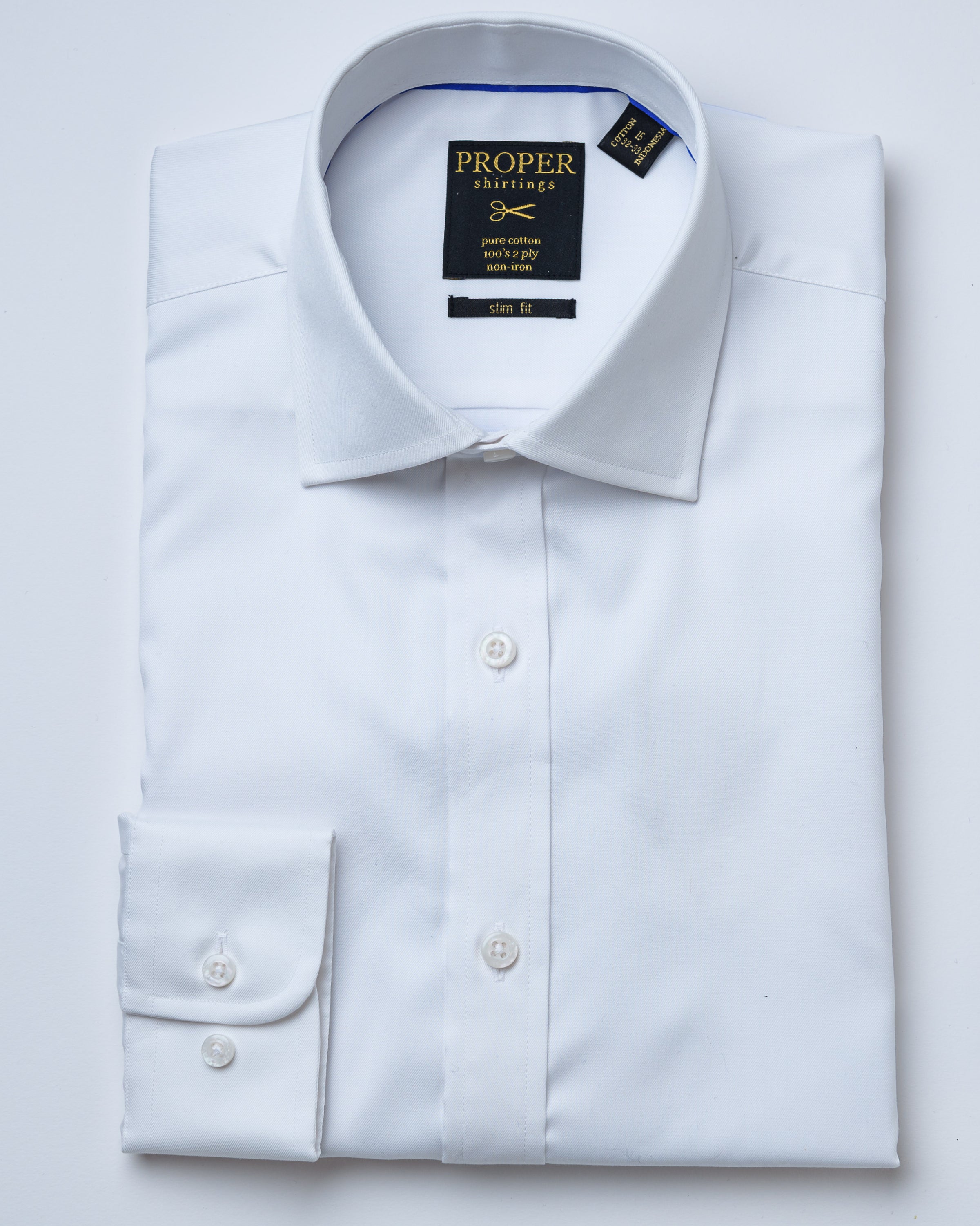 proper shirtings dress shirt Proper Slim Fit Dress Shirt White 16.5-34/35